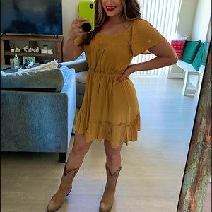 Adorable Mustard Yellow Summer Dress